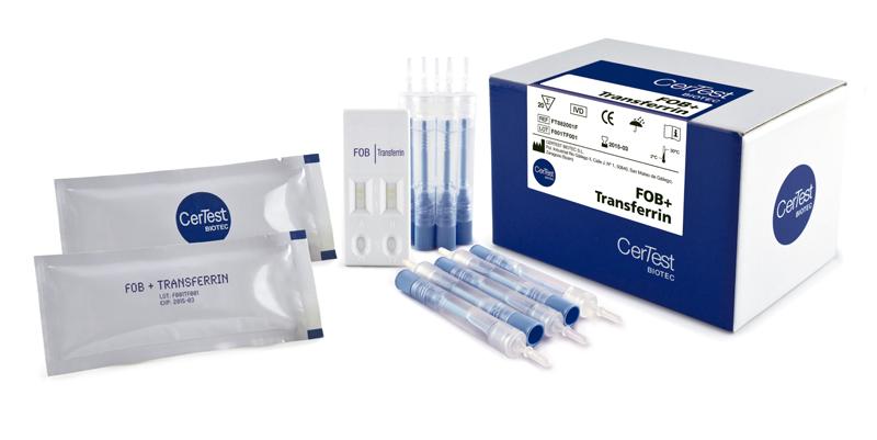 Тест-картка ЦерТест комбінована Прихована кров +Трансферин (20 тестів з пробірками для калу + ПК)